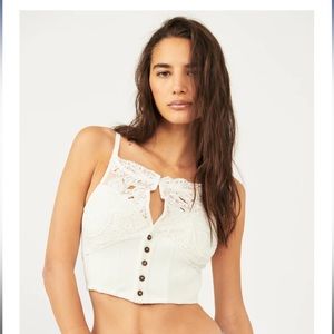 NEW: Free People Have My Heart Tank in White